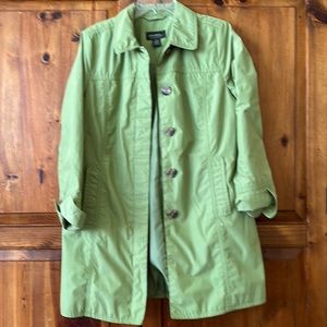 Eddie Bauer Apple 🍏 Green Vintage Trench Coat Size Large